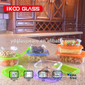 China made 10pcs glass food lunch box with gift box